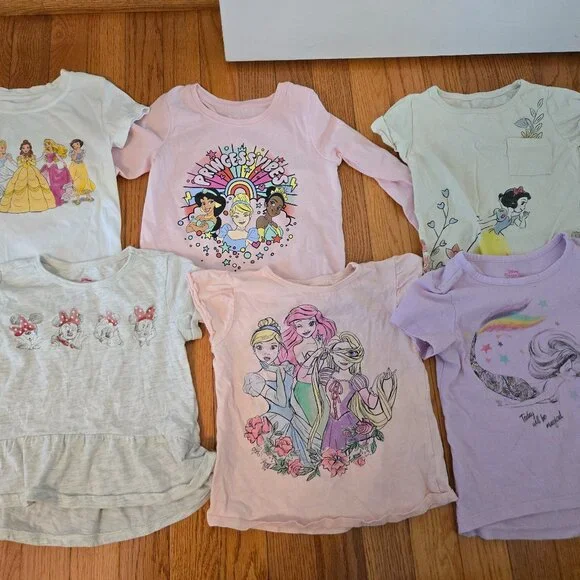 Girls size 3T Bundle of 6 Disney shirts - Picture 1 of 9